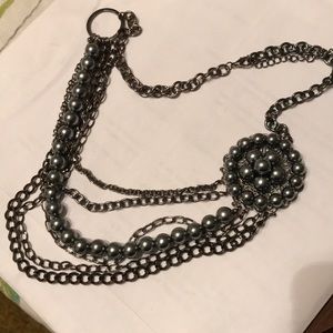 Gray Asymmetrical Necklace